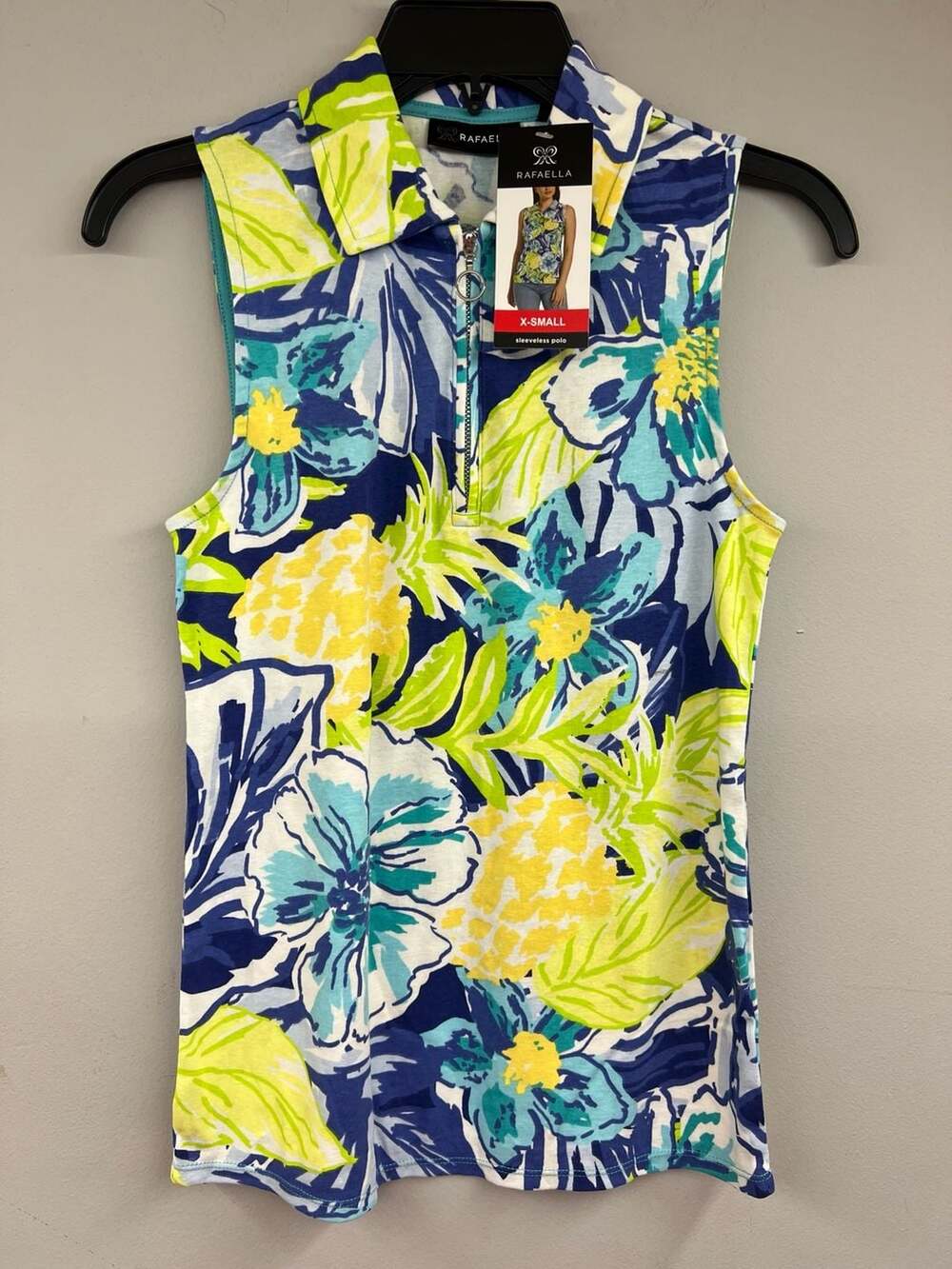 Rafaella Sleeveless Polo Size X-Small Floral